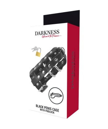 DARKNESS - JAULA CASTIDAD CUERO CON CANDADO