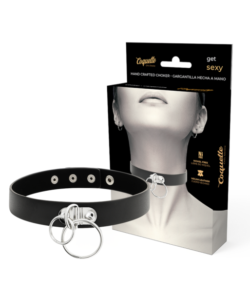 COQUETTE CHIC DESIRE - CHOKER CUERO VEGANO DOBLE ANILLA COQUETTE CHIC DESIRE - CHOKER CUERO VEGANO DOBLE ANILLA