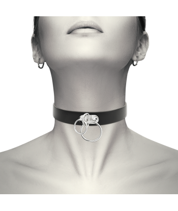 COQUETTE CHIC DESIRE - CHOKER CUERO VEGANO DOBLE ANILLA