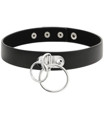 COQUETTE CHIC DESIRE - CHOKER CUERO VEGANO DOBLE ANILLA
