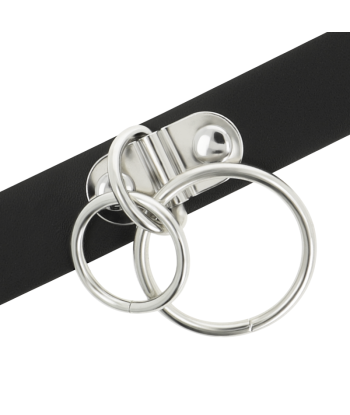 COQUETTE CHIC DESIRE - CHOKER CUERO VEGANO DOBLE ANILLA