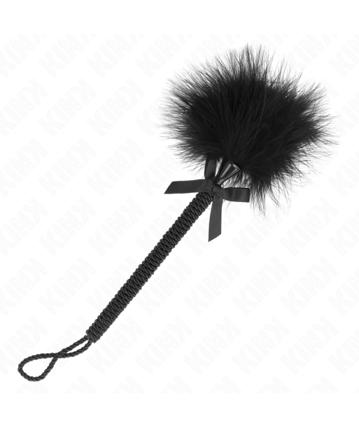 KINK - MASAJEADOR DE CUERDA DE NAILON CON PLUMAS PARA COSQUILLAS Y LAZO NEGRO 25 CM KINK - MASAJEADOR DE CUERDA DE NAILON CON PLUMAS PARA COSQUILLAS Y LAZO NEGRO 25 CM