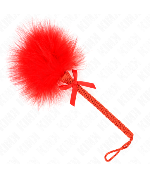 KINK - MASAJEADOR DE CUERDA DE NAILON CON PLUMAS PARA COSQUILLAS Y LAZO ROJO 25 CM KINK - MASAJEADOR DE CUERDA DE NAILON CON PLUMAS PARA COSQUILLAS Y LAZO ROJO 25 CM
