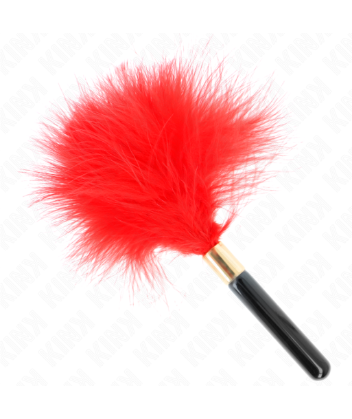 KINK - PLUMAS PARA COSQUILLAS METAL DORADO ROJO 18 CM KINK - PLUMAS PARA COSQUILLAS METAL DORADO ROJO 18 CM
