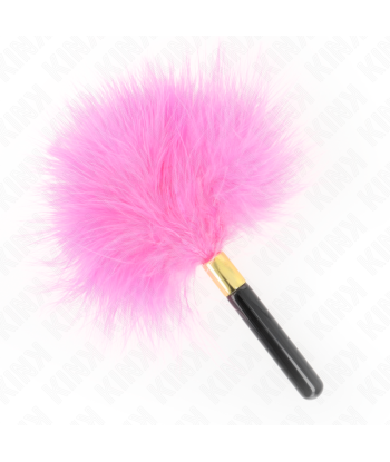 KINK - PLUMAS PARA COSQUILLAS METAL DORADO FUCSIA 18 CM