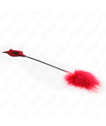 KINK - PLUMAS PARA COSQUILLAS CON PALETA FORMA DE ROSA 38 CM