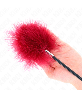 KINK - PLUMAS PARA COSQUILLAS CON PALETA FORMA DE ROSA 38 CM