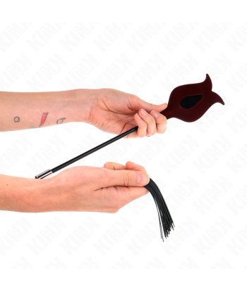 KINK - LÁTIGO DE BORLA DE SILICONA CON FORMA DE ROSA 45 CM