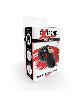 HIDDEN DESIRE - EXTREME JAULA DE CASTIDAD SILICONA TALLA S NEGRO