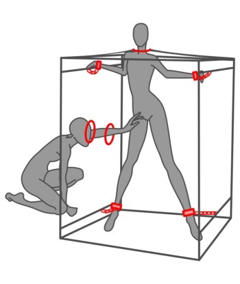 SECRET DOME - KINK CLUB CABINA SCANDALE NEGRO and ROJO