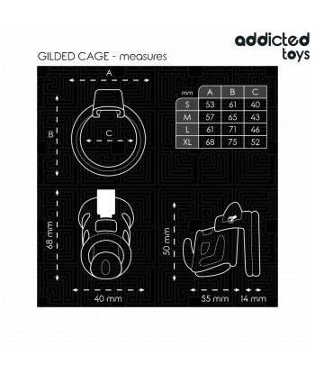 ADDICTED TOYS LOCKED - GILDEN CAGE JAULA PARA PENE DE SILICONA 8,5 CM