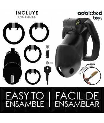 ADDICTED TOYS LOCKED - MINDNIGHT CELL JAULA PARA PENE 4.2 CM TALLA M