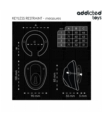 ADDICTED TOYS LOCKED - KEYLESS RESTRAINT JAULA PARA PENE 11,5 CM