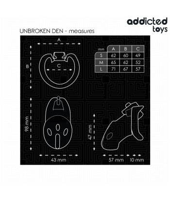 ADDICTED TOYS LOCKED - UNBROKEN DEN JAULA PARA PENE 9,8 CM