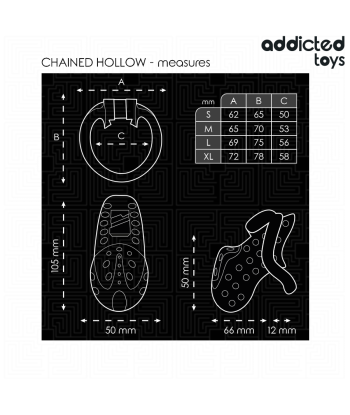 ADDICTED TOYS LOCKED - CHAINED HOLLOW JAULA PARA PENE 10,5 CM