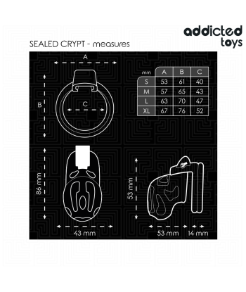 ADDICTED TOYS LOCKED - SEALED CRYPT JAULA PARA PENE 8 CM