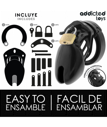 ADDICTED TOYS LOCKED - OBSIDIAN HOLD JAULA PARA PENE TALLA S