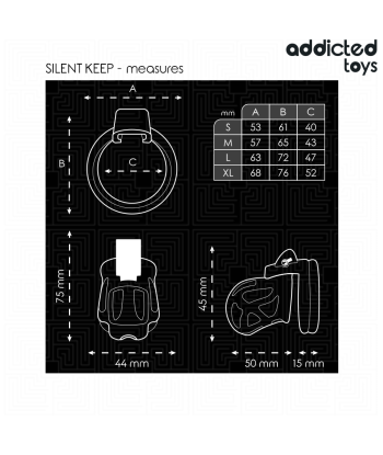 ADDICTED TOYS LOCKED - SILENT KEEP JAULA PARA PENE 7,5 CM