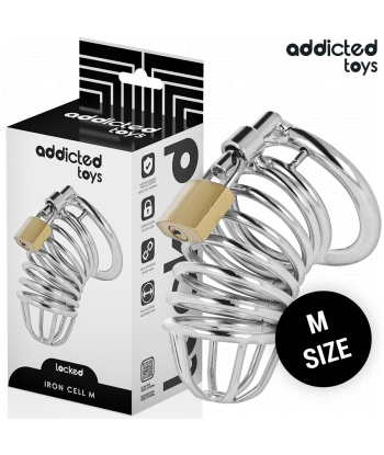 ADDICTED TOYS LOCKED - IRON CELL JAULA PARA PENE DE METAL TALLA M