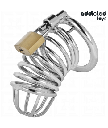 ADDICTED TOYS LOCKED - IRON CELL JAULA PARA PENE DE METAL 4 CM TALLA S