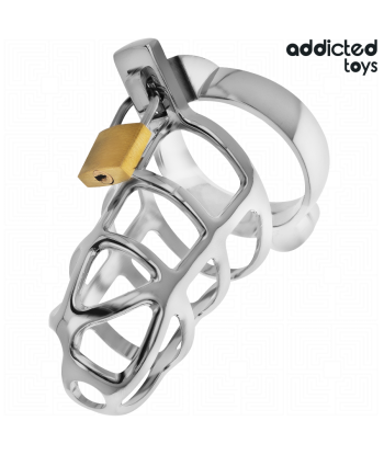 ADDICTED TOYS LOCKED - SILVER LOCK JAULA PARA PENE DE METAL TALLA M