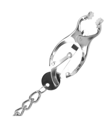 DARKNESS - ABRAZADERA PEZONES METAL CON CADENA