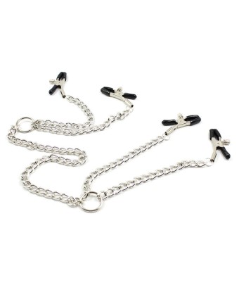 OHMAMA FETISH - 4 PINZAS PEZONES CON CADENAS