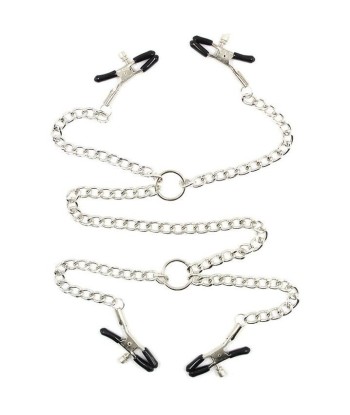 OHMAMA FETISH - 4 PINZAS PEZONES CON CADENAS