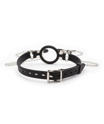 OHMAMA FETISH - MORDAZA DE ANILLA CON CADENAS Y PINZAS PEZONES
