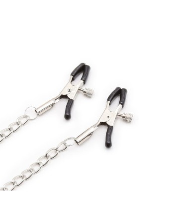 OHMAMA FETISH - MORDAZA DE ANILLA CON CADENAS Y PINZAS PEZONES