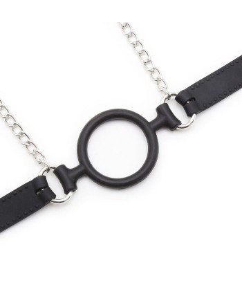 OHMAMA FETISH - MORDAZA DE ANILLA CON CADENAS Y PINZAS PEZONES