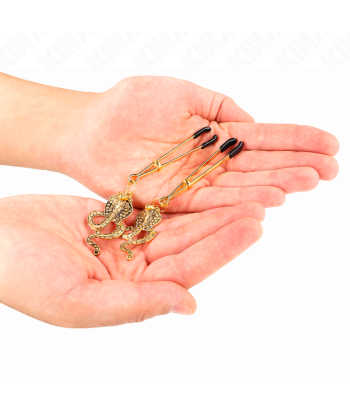 KINK - PINZAS PARA PEZONES CON COLGANTE DE COBRA 6 CM