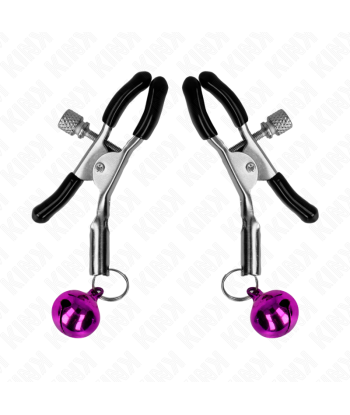KINK - PINZAS PARA PEZONES CON CAMPANILLA VIOLETA 6 CM
