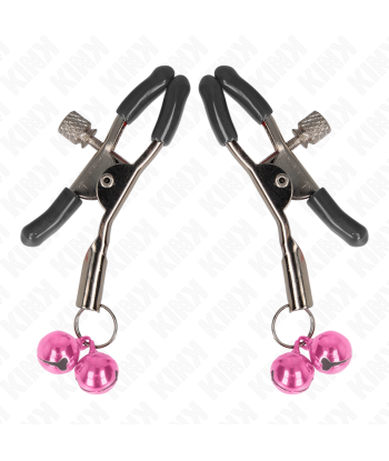 KINK - PINZAS PARA PEZONES CON DOBLE CAMPANILLA ROSA 6 CM