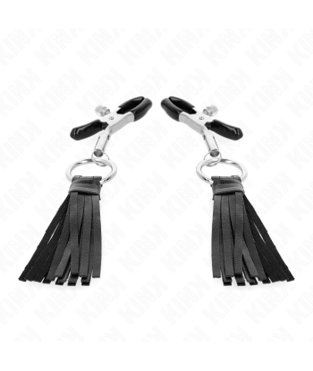 KINK - PINZAS PARA PEZONES CON BORLAS DE POLIPIEL 6 CM