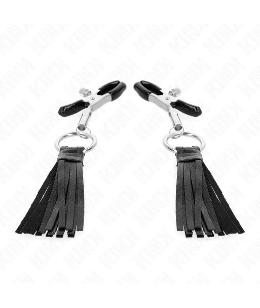 KINK - PINZAS PARA PEZONES CON BORLAS DE POLIPIEL 6 CM