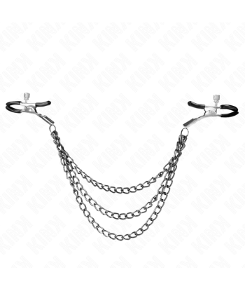 KINK - PINZAS PARA PEZONES CON TRIPLE CADENA NEGRO 20-23-28 CM