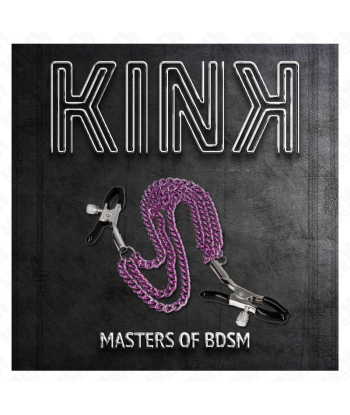 KINK - PINZAS PARA PEZONES CON TRIPLE CADENA VIOLETA 20-23-28 CM