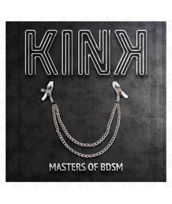 KINK - PINZAS PARA PEZONES CON DOBLE CADENA FINA PLATEADO 20-23 CM