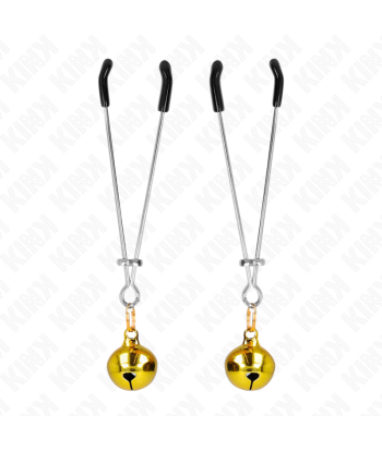 KINK - PINZAS PARA PEZONES FINA CON CASCABEL DORADO 7 CM