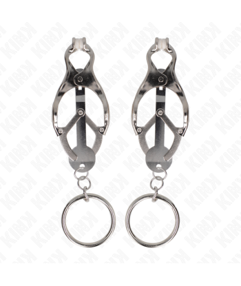 KINK - PINZAS PARA PEZONES ESTILO JAPONÉS CON AROS PLATEADO