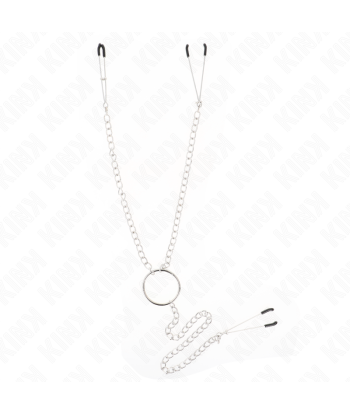 KINK - PINZAS PARA PEZONES Y CLÍTORIS CON CADENA 30 CM MODELO 1