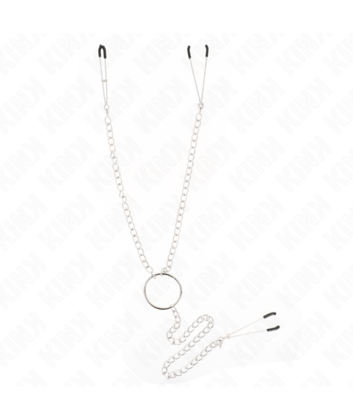 KINK - PINZAS PARA PEZONES Y CLÍTORIS CON CADENA 30 CM MODELO 1
