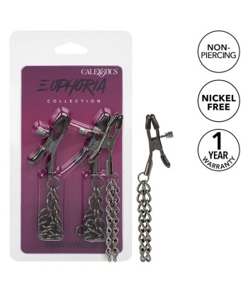 CALEXOTICS - EUPHORIA PINZAS PEZONES CON CADENA 14,5 CM
