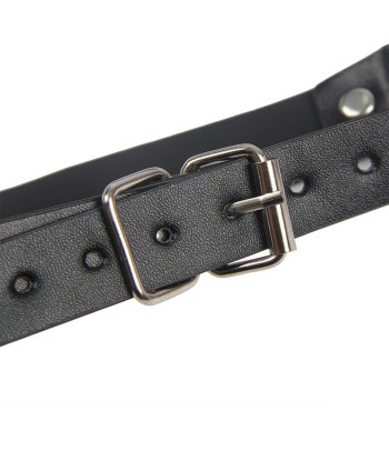 SUBBLIME - 953720 PINZAS PARA EL PECHO CON CORREA DE CUERO BONDAGE NEGRO TALLA ÚNICA