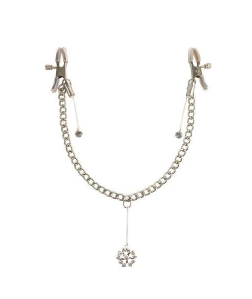 FETISH FANTASY SERIES - PINZAS CON CADENA PARA PEZONES TRÉBOL