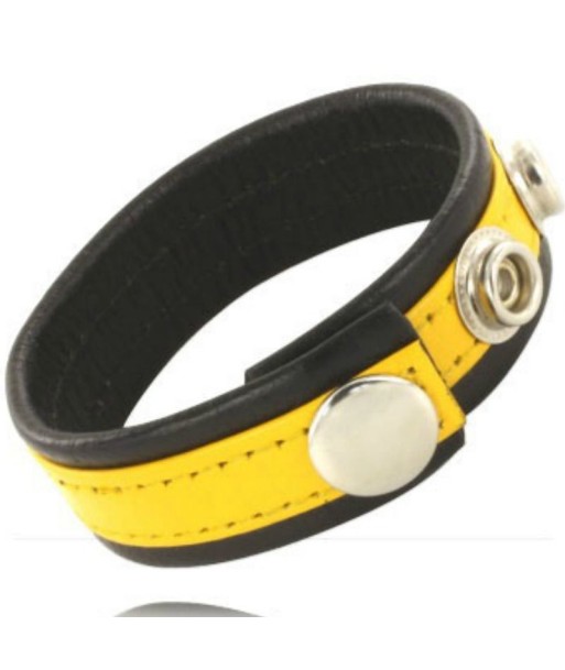 LEATHER BODY - CORREA CUERO AJUSTABLE PENE AMARILLO-NEGRA LEATHER BODY - CORREA CUERO AJUSTABLE PENE AMARILLO-NEGRA