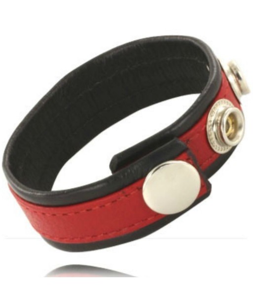 LEATHER BODY - CORREA DE CUERO AJUSTABLE PARA PENE ROJA- NEGRA LEATHER BODY - CORREA DE CUERO AJUSTABLE PARA PENE ROJA- NEGRA