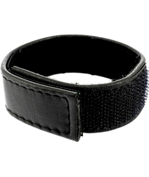 LEATHER BODY - CORREA CUERO AJUSTABLE CON VELCRO PARA PENE NEGRO