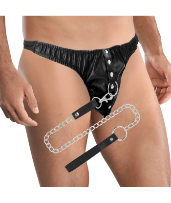 DARKNESS - TANGA DE SUMISIÓN CON CADENA METAL